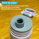 Garrafa Térmica com Canudo de Aço Inoxidável