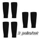 Conjunto de 3 pares de meias de caneleira para homens e mulheres