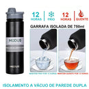 Garrafa Térmica com Canudo de Aço Inoxidável