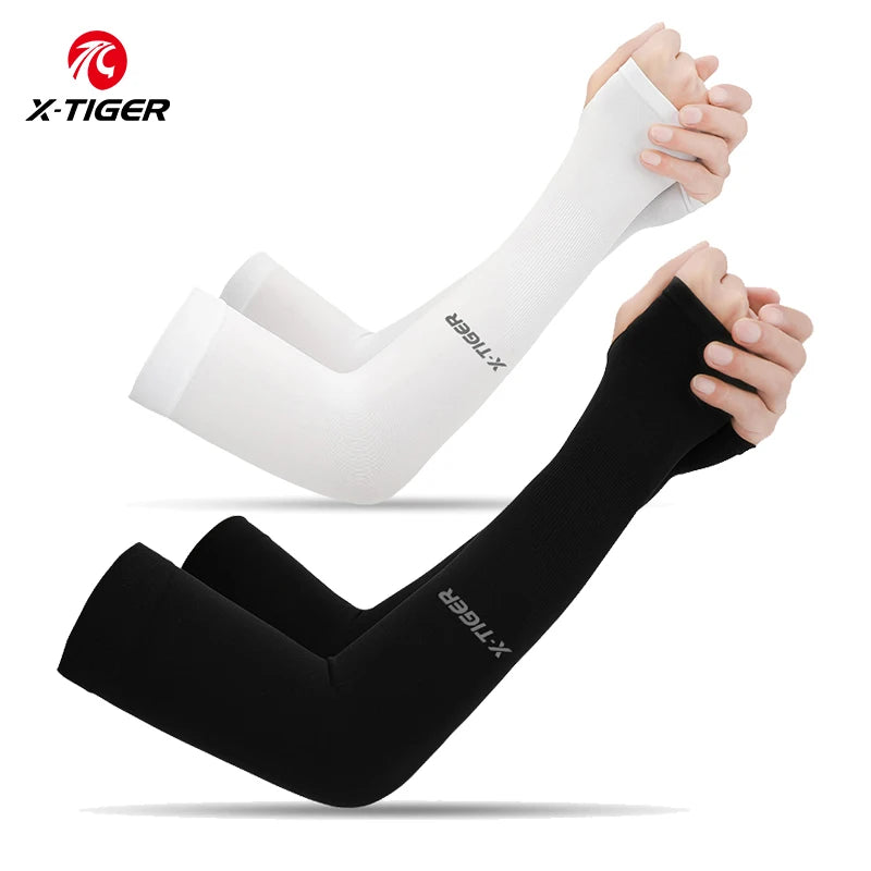 Mangas de Ciclismo Tecido Gelo Anti-UV Protetor Solar
