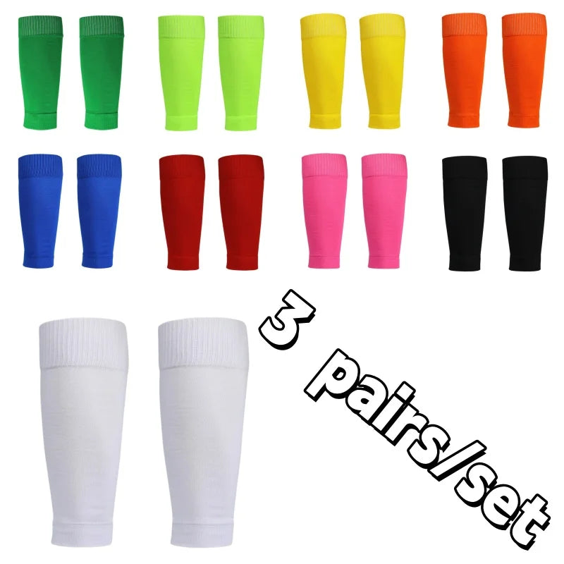 Conjunto de 3 pares de meias de caneleira para homens e mulheres