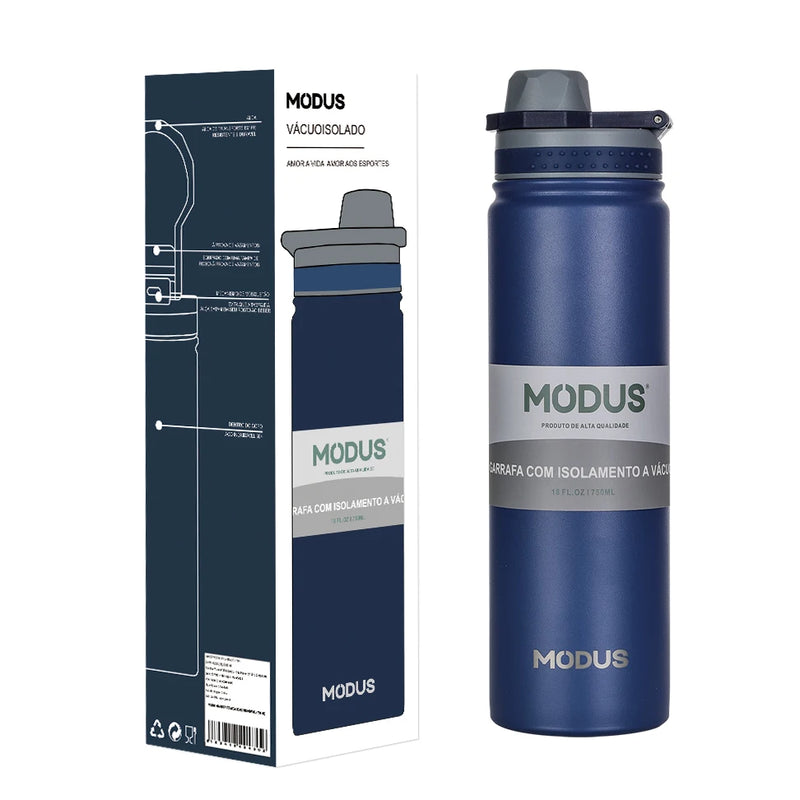 Garrafa Térmica com Canudo de Aço Inoxidável