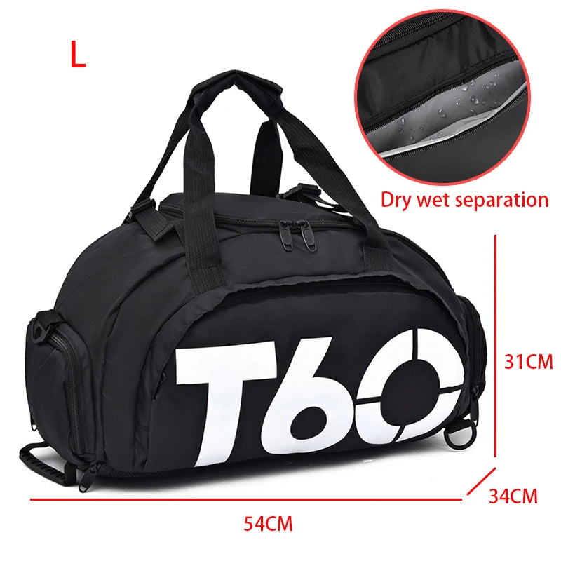 Mochila esportiva T60 para academia, feminina e masculina